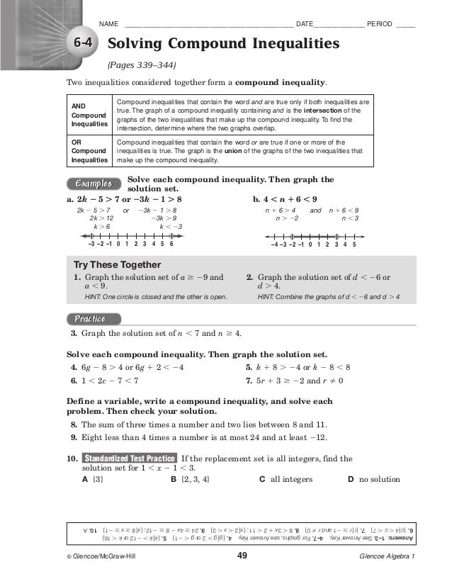 Glencoe algebra 1 homework help